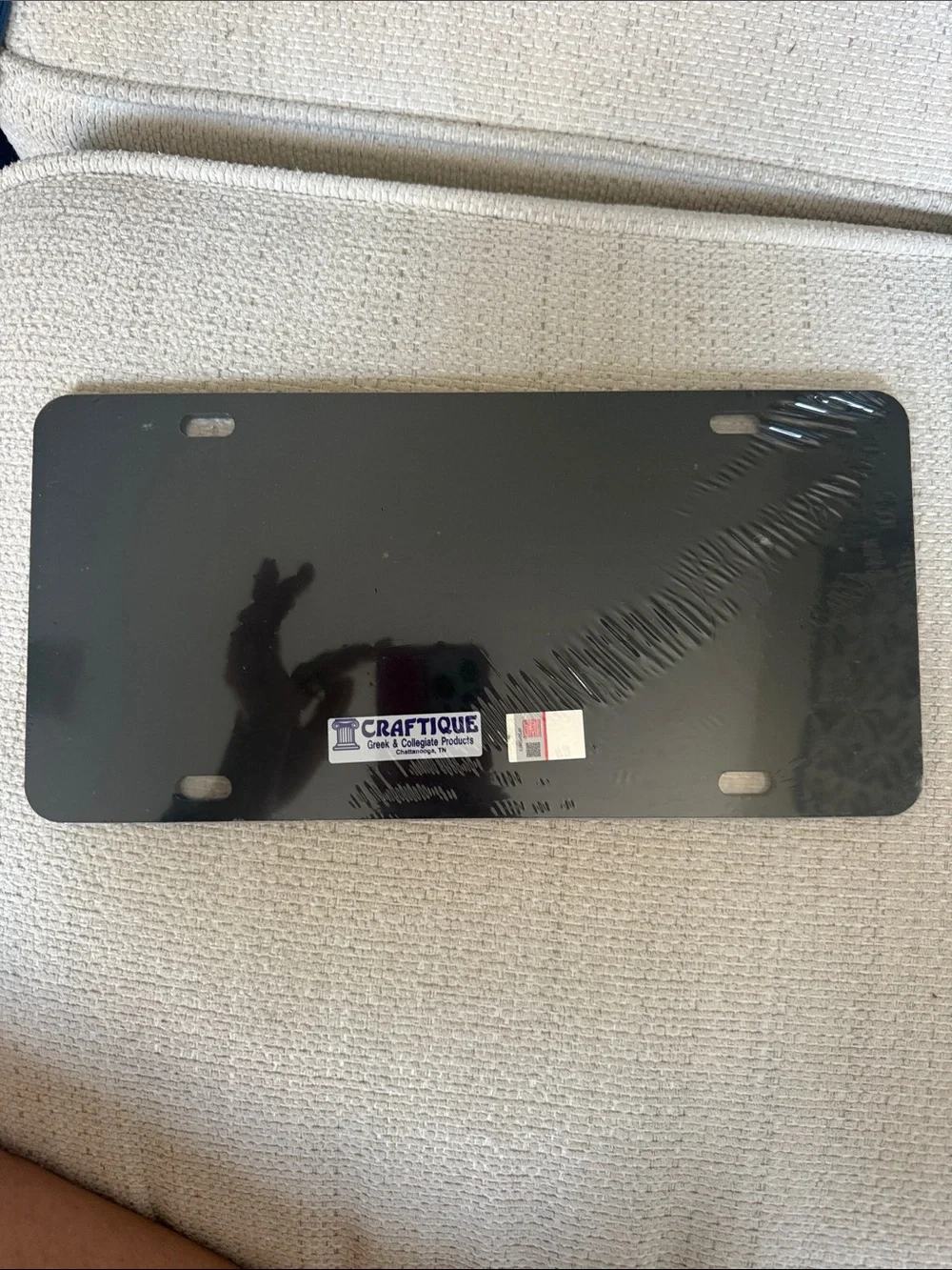 Black with a Mirror A Decorative Car Plate